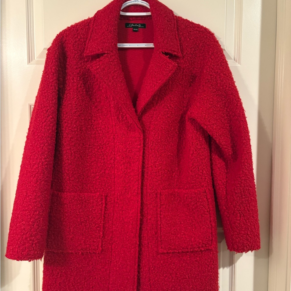 Charlies Vibrant Red Teddy Jacket